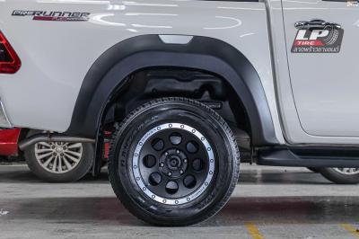 รถ - TOYOTA HILUX REVO ล้อแม็ก - LENSO MAX-1 ดำด้านขอบเงิน ขอบ - 17x9 ET0 6x139.7  ยางเดิม -DUNLOP เบอร์ - 265/55-17