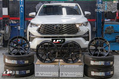 รถ - TOYOTA INNOVA ล้อแม็ก - VAGE VF04 FlowForming BLACK FLAT สเปค - 18x8.5 ET35 5x112-5x114.3 ยาง - YOKOHAMA V553 เบอร์ - 235/50-18