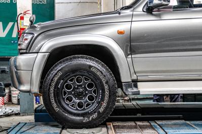 รถ - TOYOTA SPORT ล้อแม็ก - Zeus-11 ดำด้านมิงริ่งเงิน สเปค - 16x8.5 ET0 6x139.7 รัดยาง - YOKOHAMA G015 เบอร์ - 245/70-16