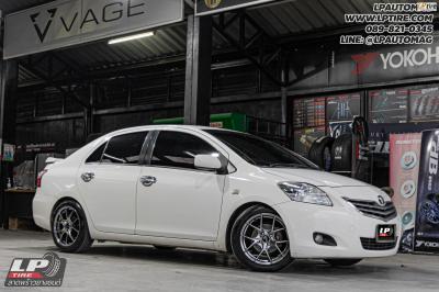 รถ - TOYOTA VIOS ล้อแม็ก - LENSO Jager Dyna Hyper Black สเปค -16x7 ET35 4x100 ยาง - OTANI EK1000 เบอร์ - 195/50R16
