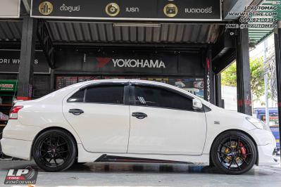 รถ - TOYOTA VIOS&nbsp;ล้อแม็ก - LENSO Jager Dyna ดำด้าน สเปค - 17x7.5 ET35 4x100