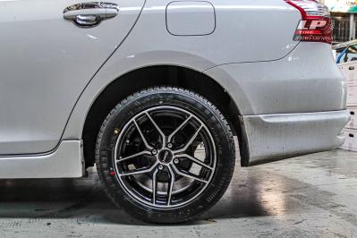 รถ - TOYOTA VIOS ล้อแม็ก - TORQ JGB ดำหน้าเงา ขอบ - 15x7 ET35 4x100 ยาง - YOKOHAMA A-DRIVE AA01 เบอร์ - 195/55-15