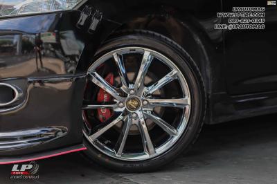 รถ - TOYOTA VIOS ล้อแม็ก -VALENZA VISHUNU 968 โครเมี่ยม สเปค - 17x7 ET42 4x100 ยาง - LENSO D-1CS เบอร์ - 205/45-17