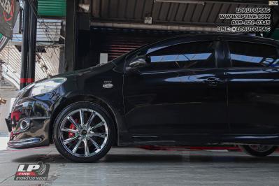 รถ - TOYOTA VIOS ล้อแม็ก -VALENZA VISHUNU 968 โครเมี่ยม สเปค - 17x7 ET42 4x100 ยาง - LENSO D-1CS เบอร์ - 205/45-17