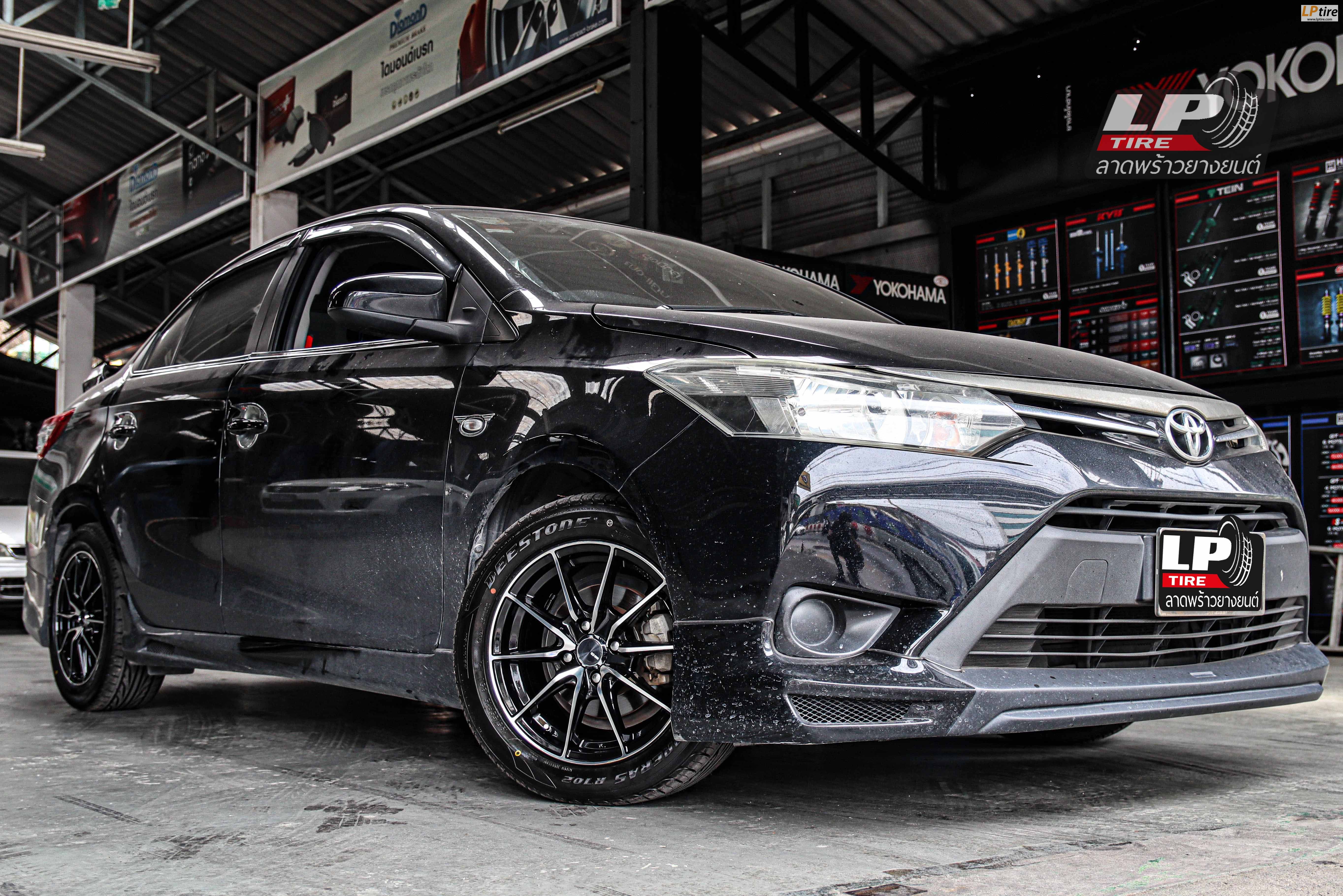 รถ - TOYOTA VIOS II (NCP150) ล้อแม็ก - ENKEI DRACO ดำหน้าเงา สเปค -15x6.5 ET38 4x100
รัดยาง - DEESTONE R702 เบอร์ - 195/55-15