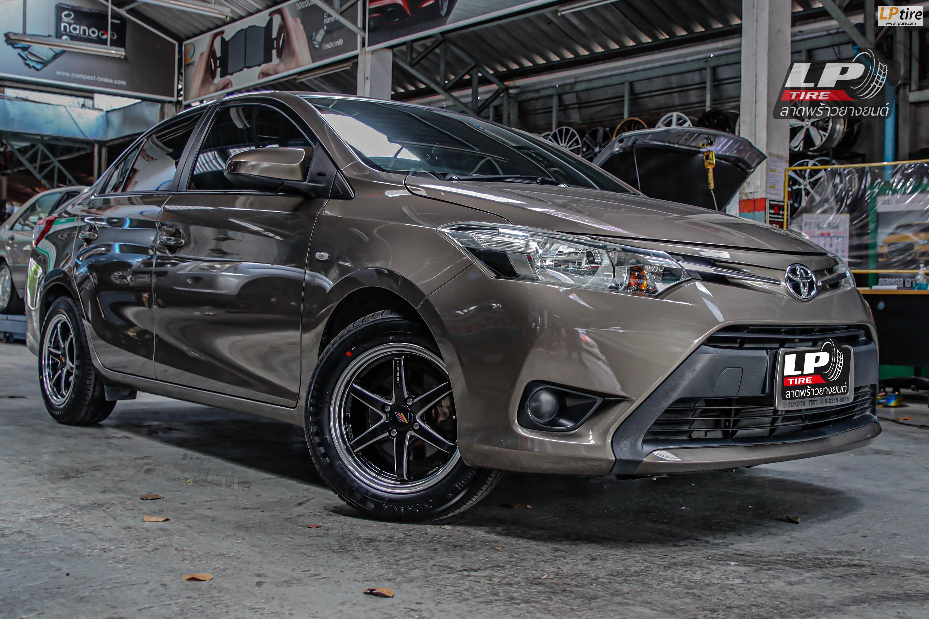 รถ - TOYOTA VIOS ล้อแม็ก - LENSO JAGER HUNTER ดำมิลลิ่งเงินขอบเงา สเปค - 15x7 ET35 4x100
รัดยาง - YOKOHAMA A-DRIVE AA01 เบอร์ - 195/60-15