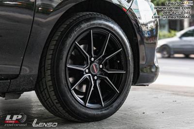 รถ - TOYOTA VIOS ล้อแม็ก - LENSO JAGER JAVA ดำด้านหน้าเงาด้าน สเปค - 15x7 ET35 4x100 ยาง - LENSO D-1CS เบอร์ - 195/55-15