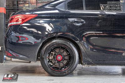รถ - TOYOTA VIOS ล้อแม็ก - LENSO VENOM SUPER GT-VNK BLACK สเปค -15x7 ET35 4x100 ยาง - LENSO D-1CS เบอร์ -195/55-15