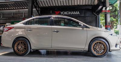 รถ - TOYOTA VIOS ล้อแม็ก - NK Performance NK30 (RE30) Flowforming น้ำตาล ขอบ - 16x7 ET35 4x100 ยางเดิม - BRIDGESTONE EP300 เบอร์ - 195/55-16