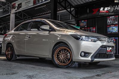 รถ - TOYOTA VIOS ล้อแม็ก - NK Performance NK30 (RE30) Flowforming น้ำตาล ขอบ - 16x7 ET35 4x100 ยางเดิม - BRIDGESTONE EP300 เบอร์ - 195/55-16