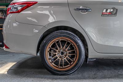 รถ - TOYOTA VIOS ล้อแม็ก - NK Performance NK30 (RE30) Flowforming น้ำตาล ขอบ - 16x7 ET35 4x100 ยางเดิม - BRIDGESTONE EP300 เบอร์ - 195/55-16