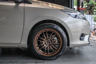 รถ - TOYOTA VIOS ล้อแม็ก - NK Performance NK30 (RE30) Flowforming น้ำตาล ขอบ - 16x7 ET35 4x100 ยางเดิม - BRIDGESTONE EP300 เบอร์ - 195/55-16