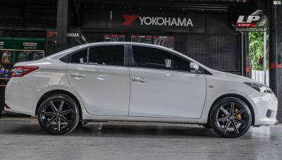 รถ - TOYOTA VIOS ล้อแม็ก - EmotionR V08 ดำเงามิลลิ่งก้านเงิน ขอบ - 17x7.5 ET35 4x100 ยาง - FIRENZA ST-01A เบอร์ - 205/45-17