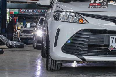 รถ -TOYOTA VIOS ล้อแม็ก - TORQ TAR ดำด้านหน้าชา ขอบ - 15x7 ET35 4x100 ยางเดิม - LENSO D-1CS
เบอร์ -195/55-15