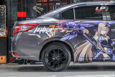 รถ - TOYOTA VIOS ล้อแม็ก - LENSO JAGER NOVA ดำด้าน ขอบ - 15x7 ET35 4x100 ยาง - ALLIANCE AL30 030Ex เบอร์ - 195/55-15