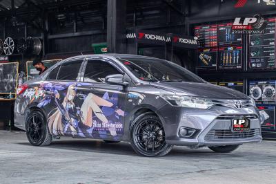 รถ - TOYOTA VIOS ล้อแม็ก - LENSO JAGER NOVA ดำด้าน ขอบ - 15x7 ET35 4x100 ยาง - ALLIANCE AL30 030Ex เบอร์ - 195/55-15