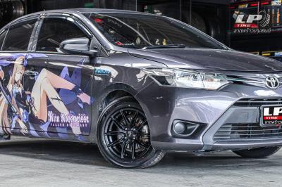 รถ - TOYOTA VIOS ล้อแม็ก - LENSO JAGER NOVA ดำด้าน ขอบ - 15x7 ET35 4x100 ยาง - ALLIANCE AL30 030Ex เบอร์ - 195/55-15