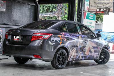 รถ - TOYOTA VIOS ล้อแม็ก - LENSO JAGER NOVA ดำด้าน ขอบ - 15x7 ET35 4x100 ยาง - ALLIANCE AL30 030Ex เบอร์ - 195/55-15