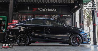 รถ - TOYOTA VIOS ล้อแม็ก -NK Performance NK30 (RE30) FlowformingDGM สเปค - 16x7 ET35 4x100
ยาง - LENSO D-1CS เบอร์ -195/50-16 น็อตล้อ 7 เหลี่ยม 12x1.5 (ดำ) ฝาครอบ BREMBO สีแดง