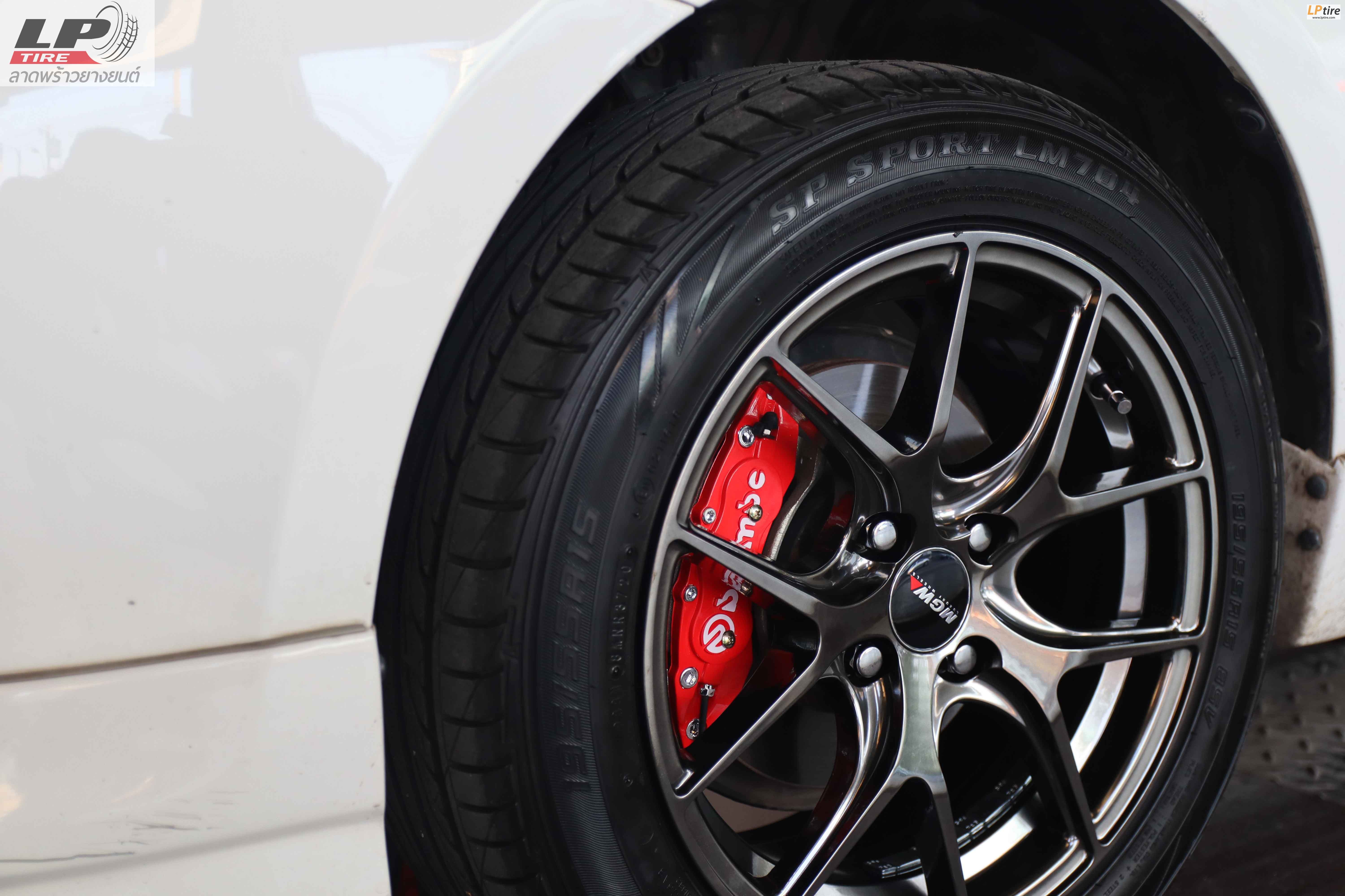 #TOYOTA #VIOS จัดแม็กโปร #MGW 15x7 ET35 4x100 #HB พร้อมยางยนต์ DUNLOP LM704 195/55-15