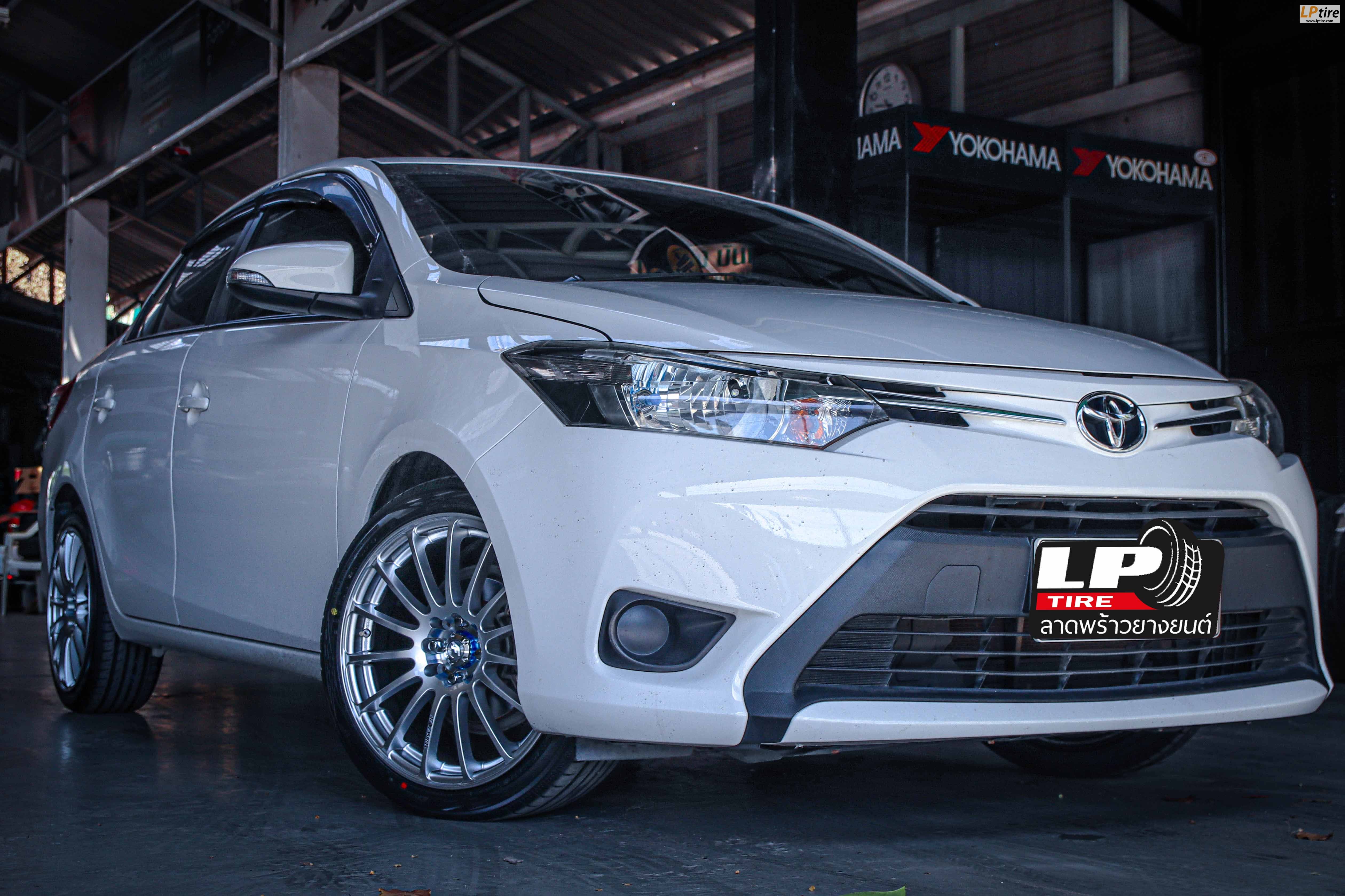 รถ - TOYOTA VIOS ล้อแม็ก - MGW AF-S22 สีHS สเปค - 17x7.5 4x100-4x114.3 ET45 รัดยาง - YOKOHAMA BluEarth-GT AE51 เบอร์ - 205/45-17