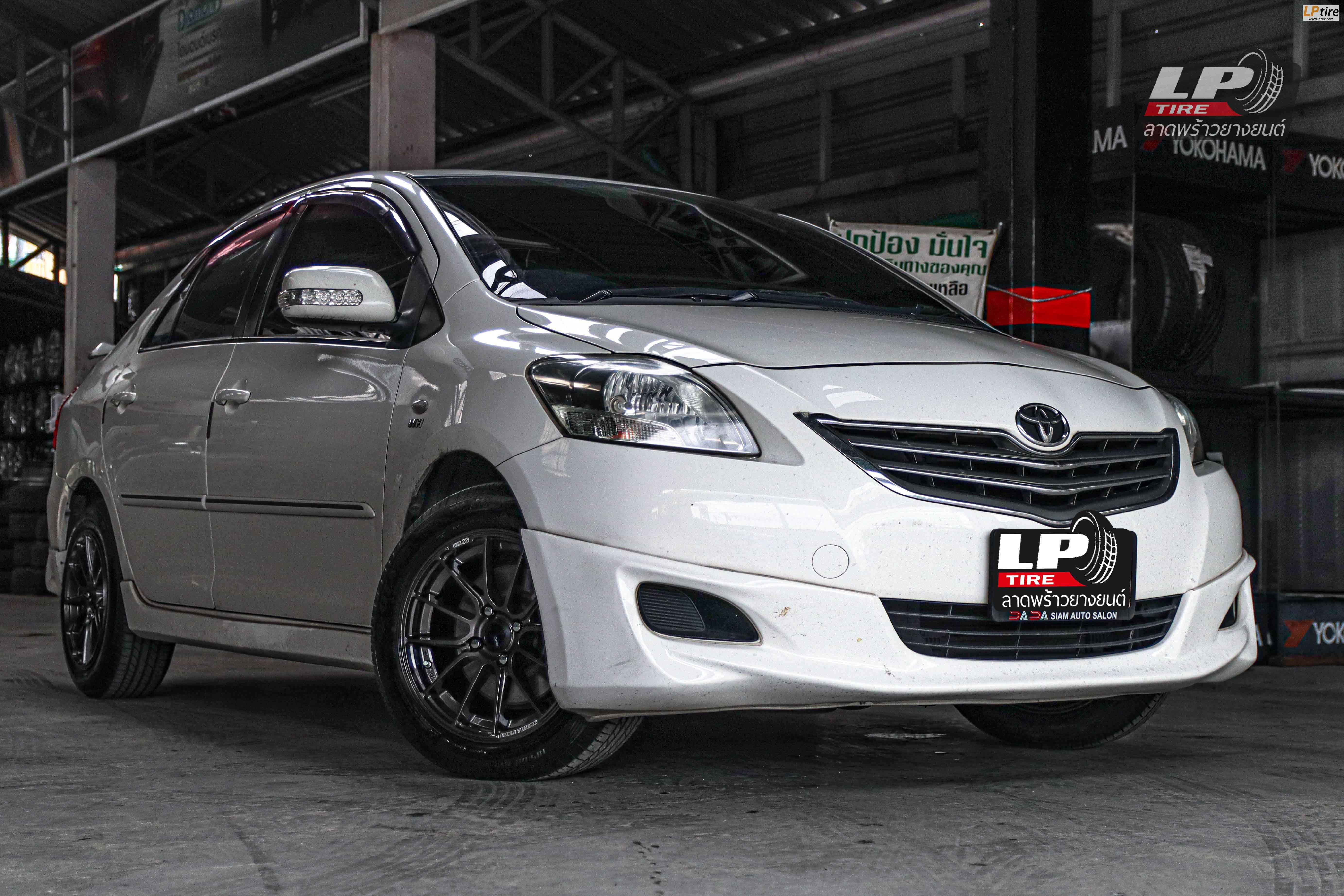 รถ -TOYOTA VIOS ล้อแม็ก - ENKEI SC48 Hyper Dark สเปค -15x7 ET38 4x100 (ยางเดิม)