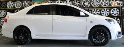 Toyota Vios + ล้อแม็ก Lenso Project-D Spec E (PDE) 17นิ้ว สีดำด้าน + ยาง ACHILLES ATR-Sport 205/45-17