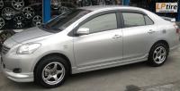 Toyota Vios + ล้อแม็ก Lenso Project D01 (PD1) 15นิ้ว สีHyper Silver ขอบเงา + ยาง Dunlop LM703 195/55R15