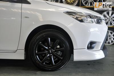 Toyota Vios + ล้อแม็ก TAM MINI 15นิ้ว สีดำด้าน