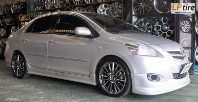 Toyota Vios + ล้อแม็ก SSW Velocity (S158) 17นิ้ว สี Black Chrome + ยาง DURUN B717 205/45R17