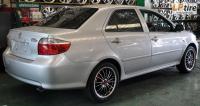 Toyota Vios + ล้อแม็ก Lenso Samurai SC09 16นิ้ว สีดำหน้าเงา + ยาง FIRENZA ST05A 205/45R16