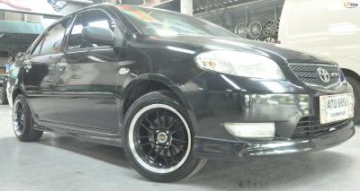 Toyota Vios + แม็ก D-SPEED DS-002 15นิ้ว ดำขอบเงา + ยาง DUNLOP LM704 195/50-15