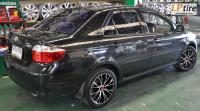 Toyota Vios + ล้อแม็ก Lenso Samurai Bushido (SCB) 16นิ้ว สีดำหน้าเงา + ยาง FIRENZA ST05A 205/45R16