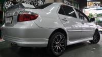 Toyota Vios + ล้อแม็ก Lenso Samurai Bushido (SCB) 15นิ้ว สีดำหน้าเงา + ยาง Falken ZE522 195/50R15