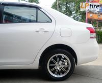 Toyota Vios + ล้อแม็ก SSW Varianza (S095) 15นิ้ว สีดำหน้าเงา + ยาง FALKEN ZE522 195/55-15