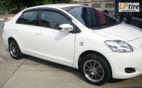 Toyota Vios + ล้อแม็ก SSW Varianza (S095) 15นิ้ว สีดำหน้าเงา + ยาง FALKEN ZE522 195/55-15