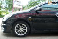 Toyota Vios + ล้อแม็ก SSW Varianza (S095) 15นิ้ว สีดำหน้าเงา + ยาง FALKEN ZE522 195/55-15