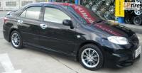 Toyota Vios + ล้อแม็ก SSW Varianza (S095) 15นิ้ว สีดำหน้าเงา + ยาง FALKEN ZE522 195/55-15