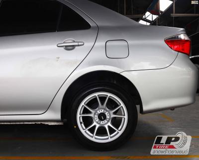 #TOYOTA#VIOS จัดล้อแม็ก #YHI#KONIG KONIG N903 15x7.5 ET35 4x100 #silver พร้อมยาง DUNLOP LM704 195/55-15 ยังสวยลงตัวมาก