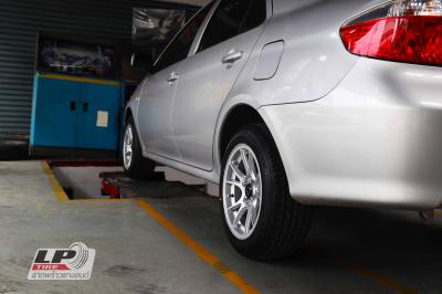 #TOYOTA#VIOS จัดล้อแม็ก #YHI#KONIG KONIG N903 15x7.5 ET35 4x100 #silver พร้อมยาง DUNLOP LM704 195/55-15 ยังสวยลงตัวมาก