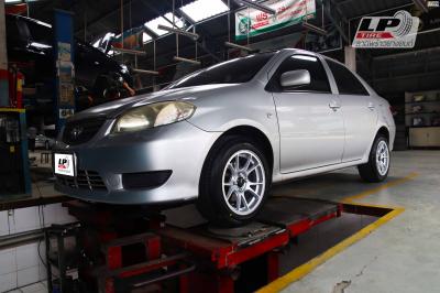 #TOYOTA#VIOS จัดล้อแม็ก #YHI#KONIG KONIG N903 15x7.5 ET35 4x100 #silver พร้อมยาง DUNLOP LM704 195/55-15 ยังสวยลงตัวมาก