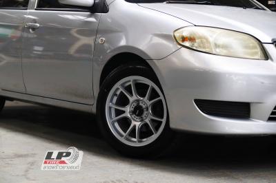 #TOYOTA#VIOS จัดล้อแม็ก #YHI#KONIG KONIG N903 15x7.5 ET35 4x100 #silver พร้อมยาง DUNLOP LM704 195/55-15 ยังสวยลงตัวมาก