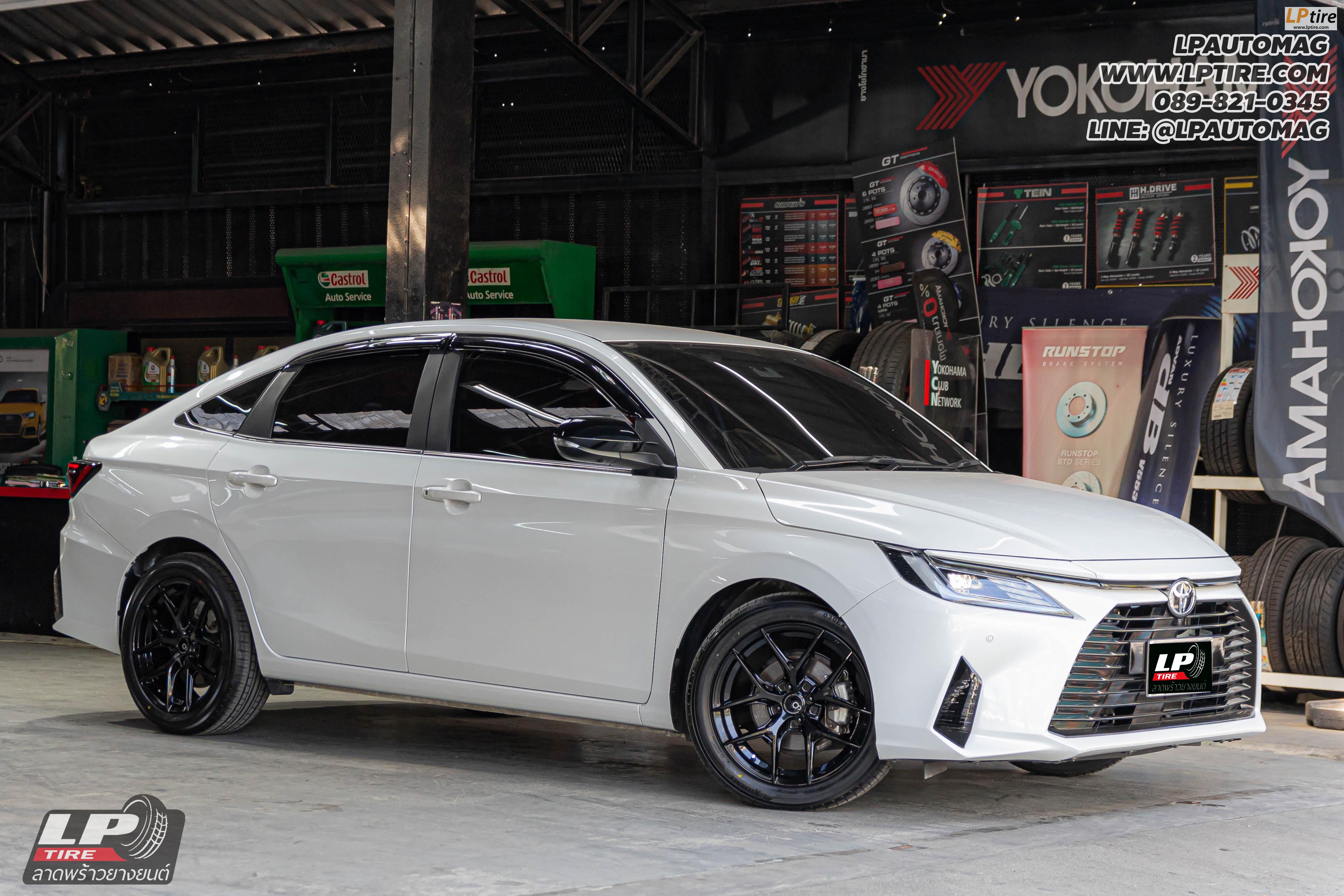 รถ -TOYOTA YARIS ATIV ล้อแม็ก - ORI WHEELS CHAPTER-4 FlowForming V-BLACK สเปค - 17x7.5 ET35 4x100 รัดยาง - ALLIANCE AL30 030Ex เบอร์ - 215/50-17