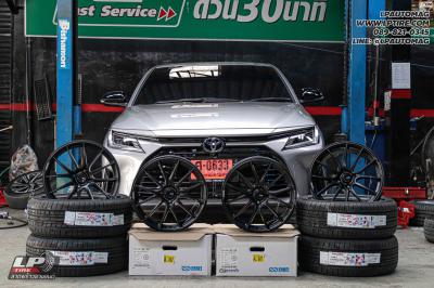 รถ - TOYOTA YARIS ativ ล้อแม็ก - ENKEI SC48 ดำด้าน สเปค - 17x7.5 ET38 4x100 ยาง - ALLIANCE AL30 030Ex เบอร์ - 215/50-17