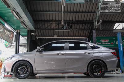 รถ - TOYOTA YARIS ativ ล้อแม็ก - ENKEI SC48 ดำด้าน สเปค - 17x7.5 ET38 4x100 ยาง - ALLIANCE AL30 030Ex เบอร์ - 215/50-17