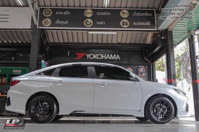 รถ - Toyota Yaris ATIV ล้อแม็ก - LENSO Jager Dyna ดำด้าน สเปค -16x7 ET35 4x100 ยาง - DUNLOP EC300 เบอร์ - 195/60-16