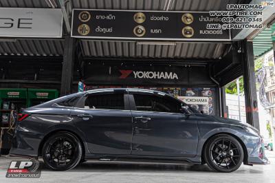 รถ - TOYOTA YARIS ATIV ล้อแม็ก - LENSO Jager Dyna ดำด้าน สเปค - 17x7.5 ET35 4x100 ยาง - YOKOHAMA ALLIANCE AL30 030Ex เบอร์- 215/45-17 โช้คอัพ - PROFENDER DRIFT Series