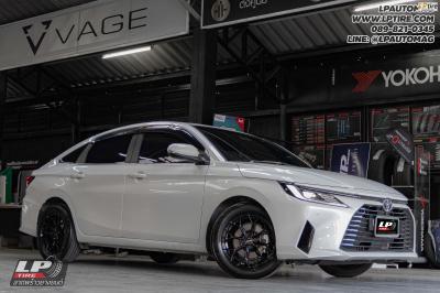 รถ - TOYOTA YARIS Ativ ล้อแม็ก - LENSO Jager J1B ดำเงา สเปค - 16x7 ET35 4x100 ยาง - DUNLOP EC300 เบอร์ - 215/55-16