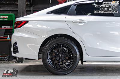 รถ - TOYOTA YARIS ATIV ล้อแม็ก - LENSO YETI ดำด้าน สเปค - 16x7 ET35 4x100 ***ใส่ยางเดิมครับ**