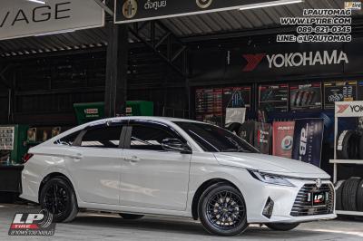 รถ - TOYOTA YARIS ATIV ล้อแม็ก - LENSO YETI ดำด้าน สเปค - 16x7 ET35 4x100 ***ใส่ยางเดิมครับ**